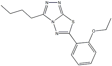 3-butyl-6-(2-ethoxyphenyl)[1,2,4]triazolo[3,4-b][1,3,4]thiadiazole 结构式