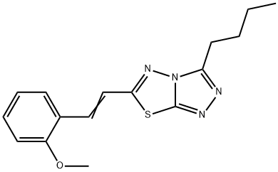 2-[2-(3-butyl[1,2,4]triazolo[3,4-b][1,3,4]thiadiazol-6-yl)vinyl]phenyl methyl ether 结构式