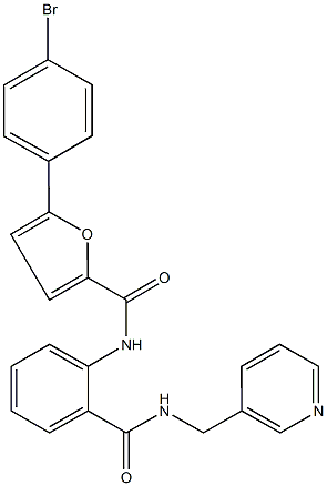 5-(4-bromophenyl)-N-(2-{[(3-pyridinylmethyl)amino]carbonyl}phenyl)-2-furamide 结构式