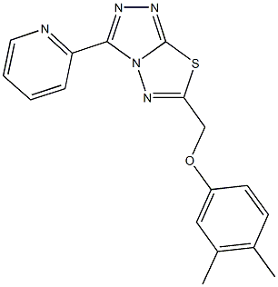 3,4-dimethylphenyl [3-(2-pyridinyl)[1,2,4]triazolo[3,4-b][1,3,4]thiadiazol-6-yl]methyl ether 结构式