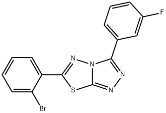 6-(2-bromophenyl)-3-(3-fluorophenyl)[1,2,4]triazolo[3,4-b][1,3,4]thiadiazole 结构式