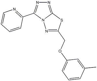 6-[(3-methylphenoxy)methyl]-3-(2-pyridinyl)[1,2,4]triazolo[3,4-b][1,3,4]thiadiazole 结构式