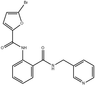 5-bromo-N-(2-{[(3-pyridinylmethyl)amino]carbonyl}phenyl)-2-furamide 结构式