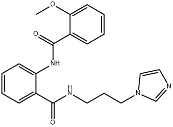 N-[3-(1H-imidazol-1-yl)propyl]-2-[(2-methoxybenzoyl)amino]benzamide 结构式