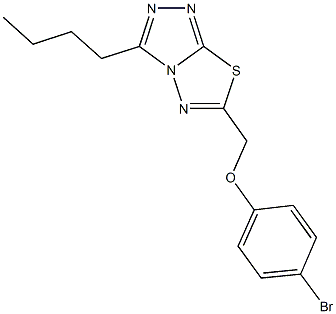6-[(4-bromophenoxy)methyl]-3-butyl[1,2,4]triazolo[3,4-b][1,3,4]thiadiazole 结构式