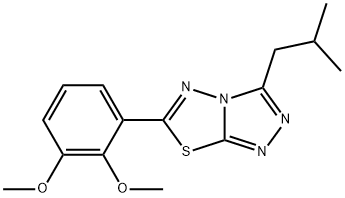 6-(2,3-dimethoxyphenyl)-3-isobutyl[1,2,4]triazolo[3,4-b][1,3,4]thiadiazole 结构式