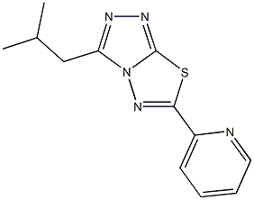 3-isobutyl-6-(2-pyridinyl)[1,2,4]triazolo[3,4-b][1,3,4]thiadiazole 结构式