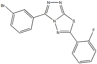 3-(3-bromophenyl)-6-(2-fluorophenyl)[1,2,4]triazolo[3,4-b][1,3,4]thiadiazole 结构式