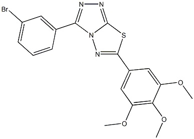 3-(3-bromophenyl)-6-(3,4,5-trimethoxyphenyl)[1,2,4]triazolo[3,4-b][1,3,4]thiadiazole 结构式