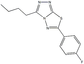 3-butyl-6-(4-fluorophenyl)[1,2,4]triazolo[3,4-b][1,3,4]thiadiazole 结构式