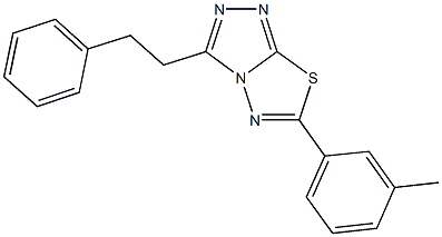 6-(3-methylphenyl)-3-(2-phenylethyl)[1,2,4]triazolo[3,4-b][1,3,4]thiadiazole 结构式