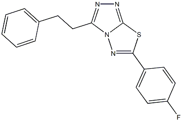 6-(4-fluorophenyl)-3-(2-phenylethyl)[1,2,4]triazolo[3,4-b][1,3,4]thiadiazole 结构式