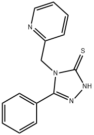 5-phenyl-4-(2-pyridinylmethyl)-4H-1,2,4-triazol-3-yl hydrosulfide 结构式
