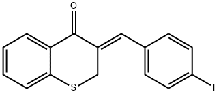 3-(4-fluorobenzylidene)-2,3-dihydro-4H-thiochromen-4-one 结构式