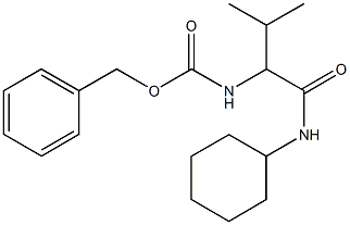 benzyl 1-[(cyclohexylamino)carbonyl]-2-methylpropylcarbamate 结构式