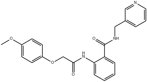 2-{[(4-methoxyphenoxy)acetyl]amino}-N-(3-pyridinylmethyl)benzamide 结构式