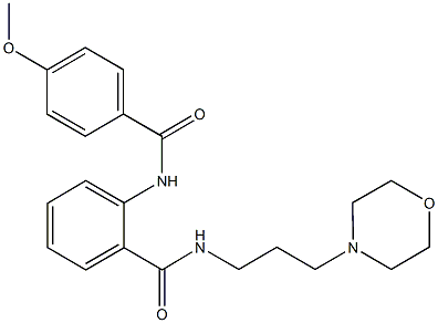 2-[(4-methoxybenzoyl)amino]-N-[3-(4-morpholinyl)propyl]benzamide 结构式