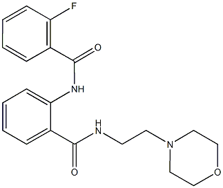 2-[(2-fluorobenzoyl)amino]-N-[2-(4-morpholinyl)ethyl]benzamide 结构式