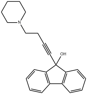 9-[4-(1-piperidinyl)-1-butynyl]-9H-fluoren-9-ol 结构式