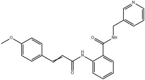 2-{[3-(4-methoxyphenyl)acryloyl]amino}-N-(3-pyridinylmethyl)benzamide 结构式