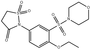 2-[4-ethoxy-3-(4-morpholinylsulfonyl)phenyl]-3-isothiazolidinone 1,1-dioxide 结构式