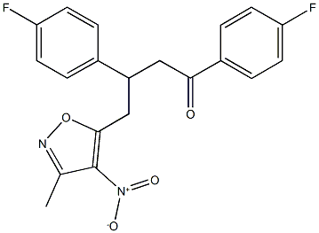 1,3-bis(4-fluorophenyl)-4-{4-nitro-3-methyl-5-isoxazolyl}-1-butanone 结构式