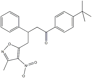 1-(4-tert-butylphenyl)-4-{4-nitro-3-methyl-5-isoxazolyl}-3-phenyl-1-butanone 结构式