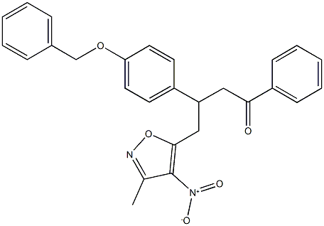 3-[4-(benzyloxy)phenyl]-4-{4-nitro-3-methyl-5-isoxazolyl}-1-phenyl-1-butanone 结构式