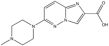 6-(4-methyl-1-piperazinyl)imidazo[1,2-b]pyridazine-2-carboxylic acid 结构式