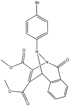 dimethyl 12-(4-bromophenyl)-8-oxo-9,12-diazatricyclo[7.2.1.0~2,7~]dodeca-2,4,6,10-tetraene-10,11-dicarboxylate 结构式