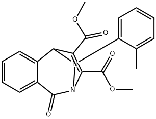 dimethyl 12-(2-methylphenyl)-8-oxo-9,12-diazatricyclo[7.2.1.0~2,7~]dodeca-2,4,6,10-tetraene-10,11-dicarboxylate 结构式