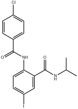 2-[(4-chlorobenzoyl)amino]-5-iodo-N-isopropylbenzamide 结构式