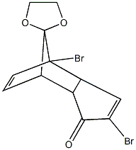 1',4'-二溴螺[1,3-二氧杂环戊烷'-2,10-三环[5.2.1.0,2,6]癸烷]-3',8'-二烯-5'-酮 结构式