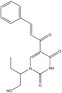 5-cinnamoyl-1-[1-(hydroxymethyl)propyl]-2,4(1H,3H)-pyrimidinedione 结构式