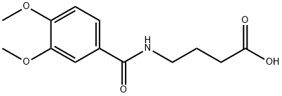 4-[(3,4-dimethoxybenzoyl)amino]butanoic acid 结构式