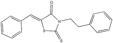 5-benzylidene-3-(2-phenylethyl)-2-thioxo-1,3-thiazolidin-4-one 结构式