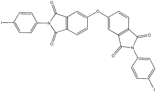 2-(4-iodophenyl)-5-{[2-(4-iodophenyl)-1,3-dioxo-2,3-dihydro-1H-isoindol-5-yl]oxy}-1H-isoindole-1,3(2H)-dione 结构式