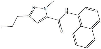1-methyl-N-(1-naphthyl)-3-propyl-1H-pyrazole-5-carboxamide 结构式