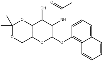 N-[8-hydroxy-2,2-dimethyl-6-(1-naphthyloxy)hexahydropyrano[3,2-d][1,3]dioxin-7-yl]acetamide 结构式