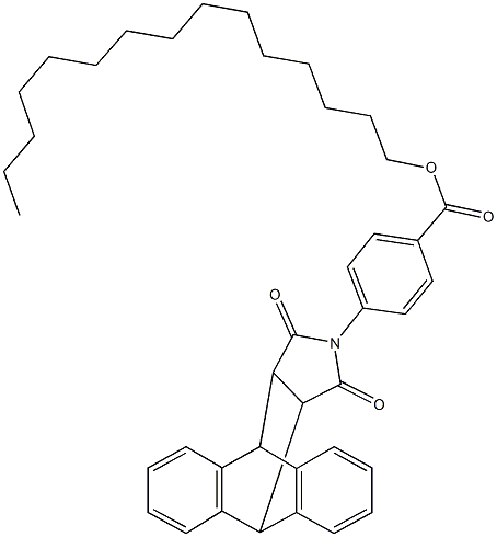 pentadecyl 4-(16,18-dioxo-17-azapentacyclo[6.6.5.0~2,7~.0~9,14~.0~15,19~]nonadeca-2,4,6,9,11,13-hexaen-17-yl)benzoate 结构式