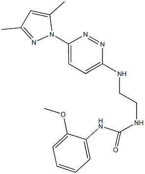 N-(2-{[6-(3,5-dimethyl-1H-pyrazol-1-yl)-3-pyridazinyl]amino}ethyl)-N'-(2-methoxyphenyl)urea 结构式