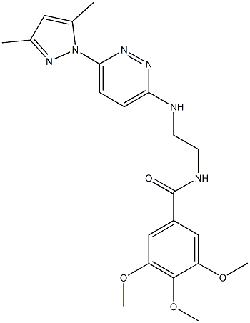 N-(2-{[6-(3,5-dimethyl-1H-pyrazol-1-yl)-3-pyridazinyl]amino}ethyl)-3,4,5-trimethoxybenzamide 结构式
