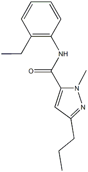 N-(2-ethylphenyl)-1-methyl-3-propyl-1H-pyrazole-5-carboxamide 结构式