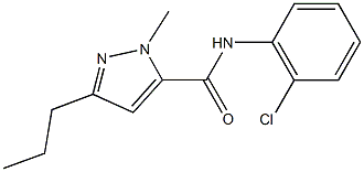 N-(2-chlorophenyl)-1-methyl-3-propyl-1H-pyrazole-5-carboxamide 结构式