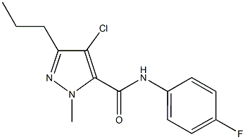 4-chloro-N-(4-fluorophenyl)-1-methyl-3-propyl-1H-pyrazole-5-carboxamide 结构式