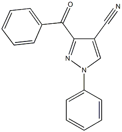 3-benzoyl-1-phenyl-1H-pyrazole-4-carbonitrile 结构式