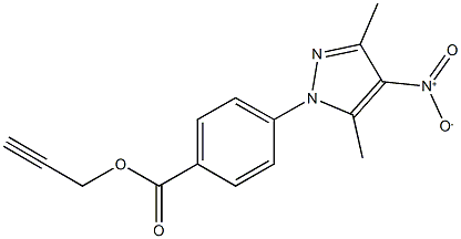 2-propynyl 4-{4-nitro-3,5-dimethyl-1H-pyrazol-1-yl}benzoate 结构式