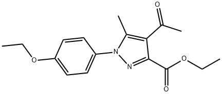 ethyl 4-acetyl-1-(4-ethoxyphenyl)-5-methyl-1H-pyrazole-3-carboxylate 结构式