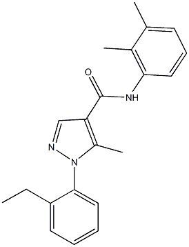 N-(2,3-dimethylphenyl)-1-(2-ethylphenyl)-5-methyl-1H-pyrazole-4-carboxamide 结构式