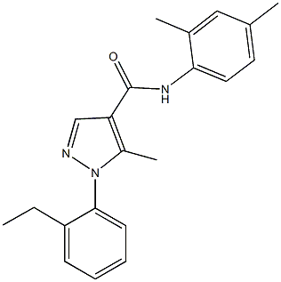 N-(2,4-dimethylphenyl)-1-(2-ethylphenyl)-5-methyl-1H-pyrazole-4-carboxamide 结构式